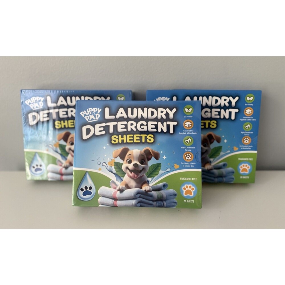 Puppy Pads Laundry Detergent Sheets Lot of 3 Sealed & Open Box 89 Total Pet Safe